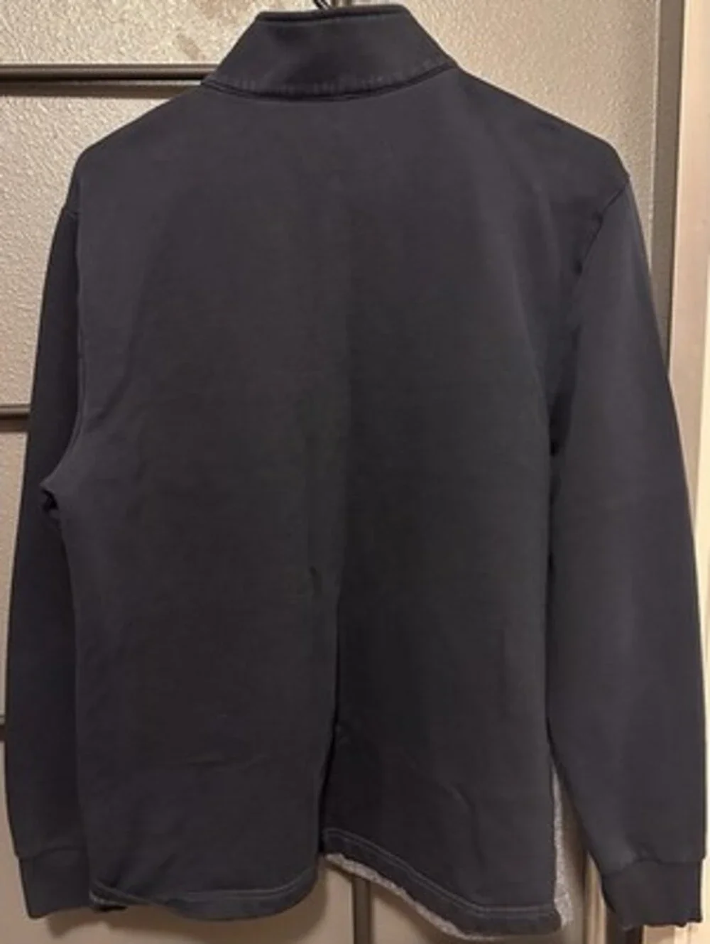 Calvin Klein Men’s Navy/Gray M 1/4 Zip Mock Neck Logo Sweatshirt